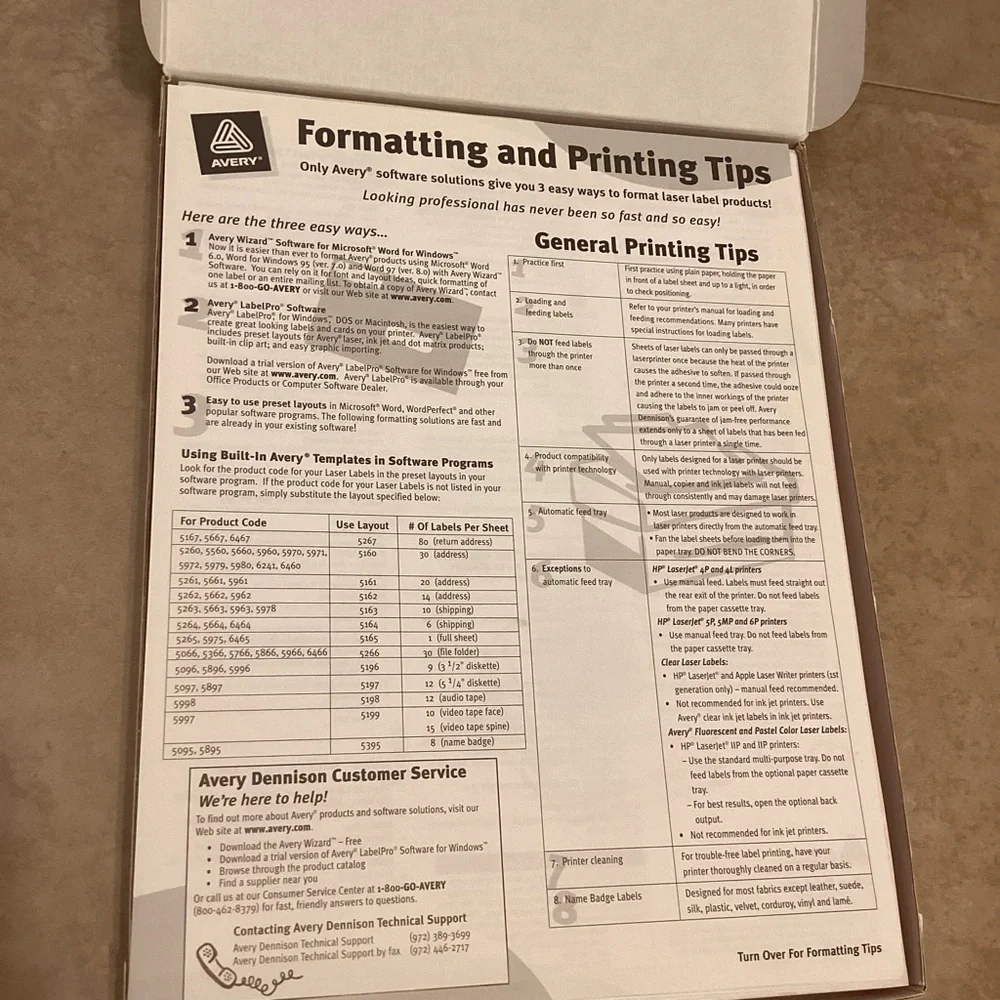 New Avery 5167 White Mailing Labels
